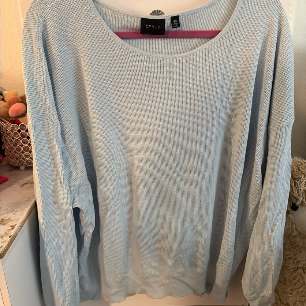 Plus size baby blue Sweater
